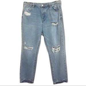 PacSun High Rise Distressed Blue Jeans